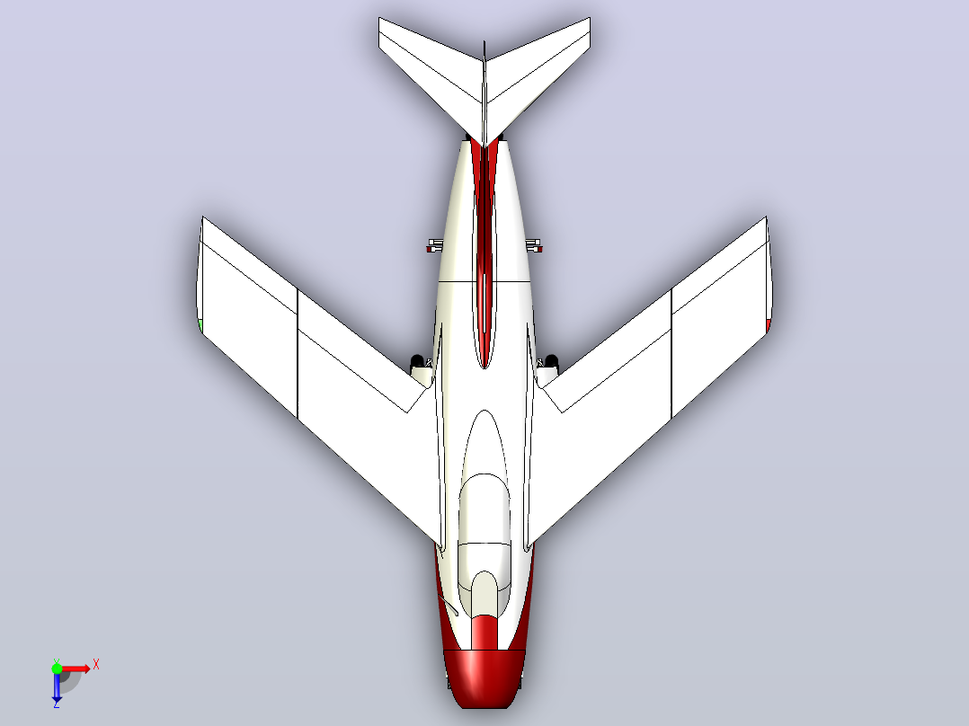 1950年阿根廷FMA IAe 33战斗机模型3D图纸 INVENTOR设计 附IGS俯视图