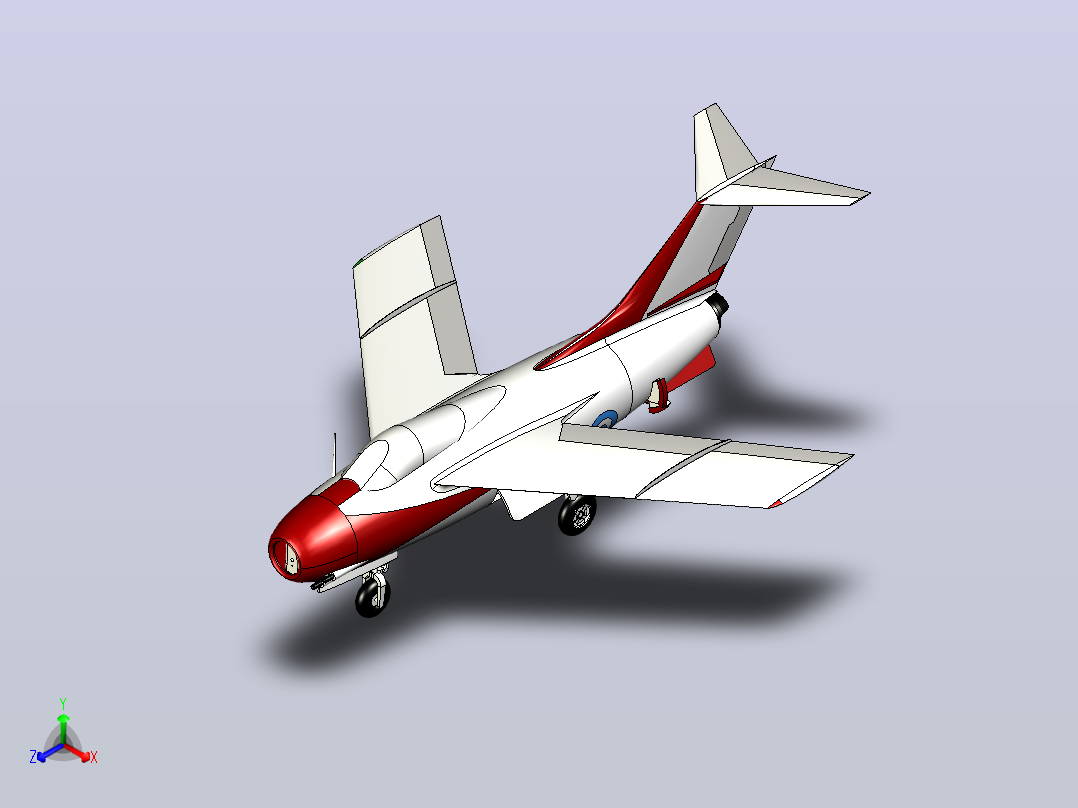 1950年阿根廷FMA IAe 33战斗机模型3D图纸 INVENTOR设计 附IGS正等轴测图