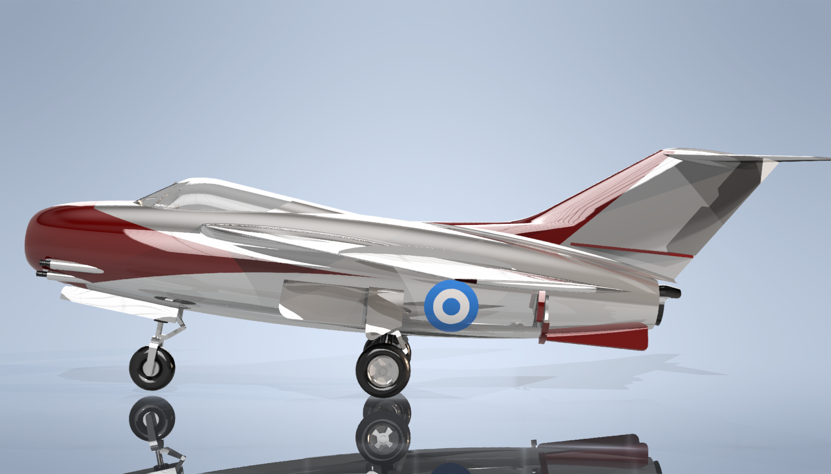 1950年阿根廷FMA IAe 33战斗机模型3D图纸 INVENTOR设计 附IGS