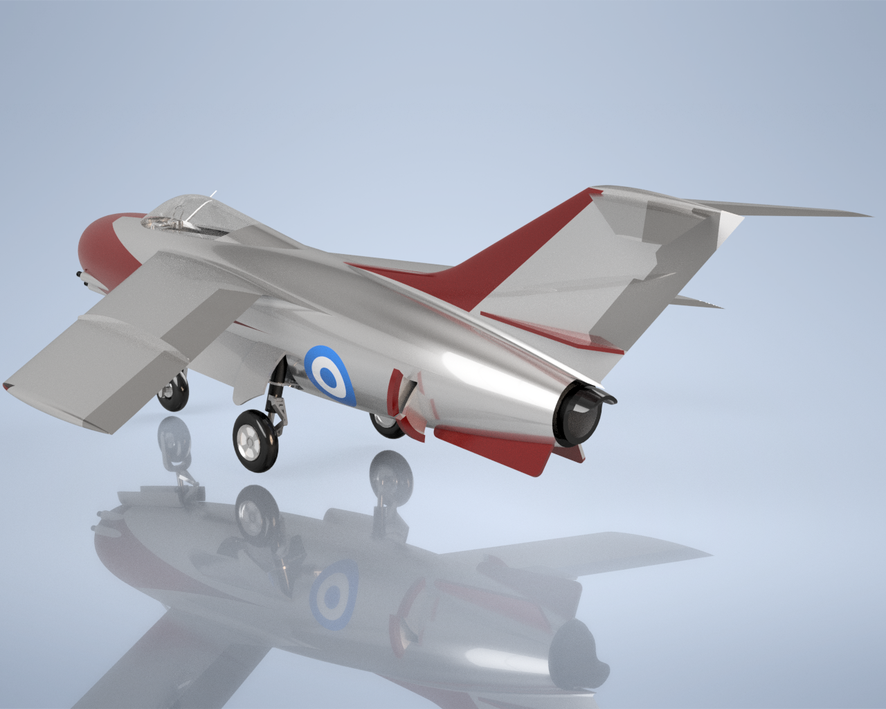 1950年阿根廷FMA IAe 33战斗机模型3D图纸 INVENTOR设计 附IGS