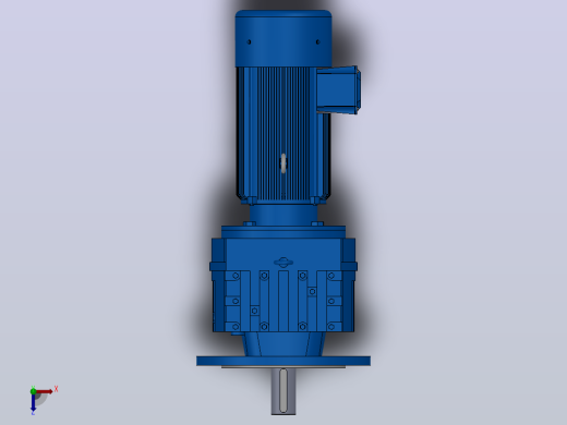RF87法兰轴伸式安装斜齿轮减速机RF87-YVB1.5-4P-90L-M1-0°-Φ350俯视缩略图