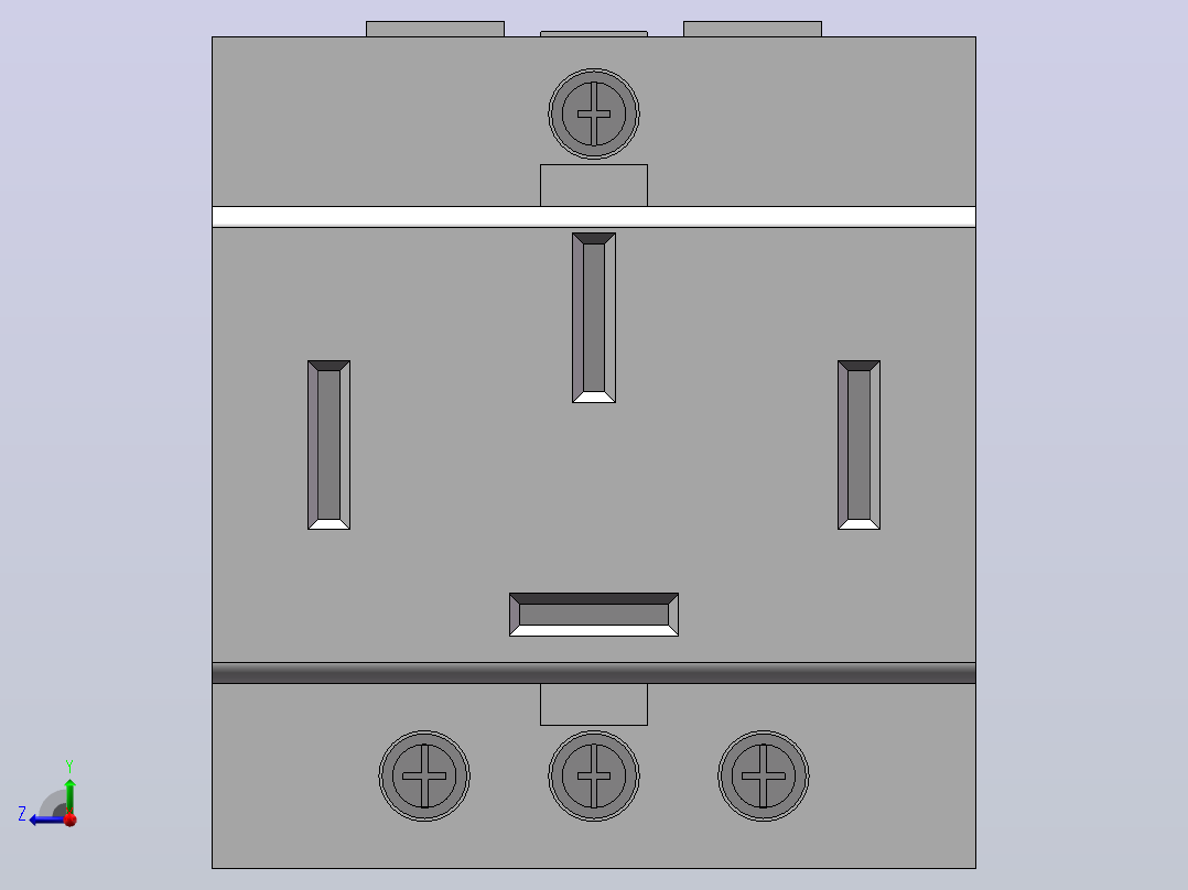 3P(接地)-25A[25A]德力西插座右视图