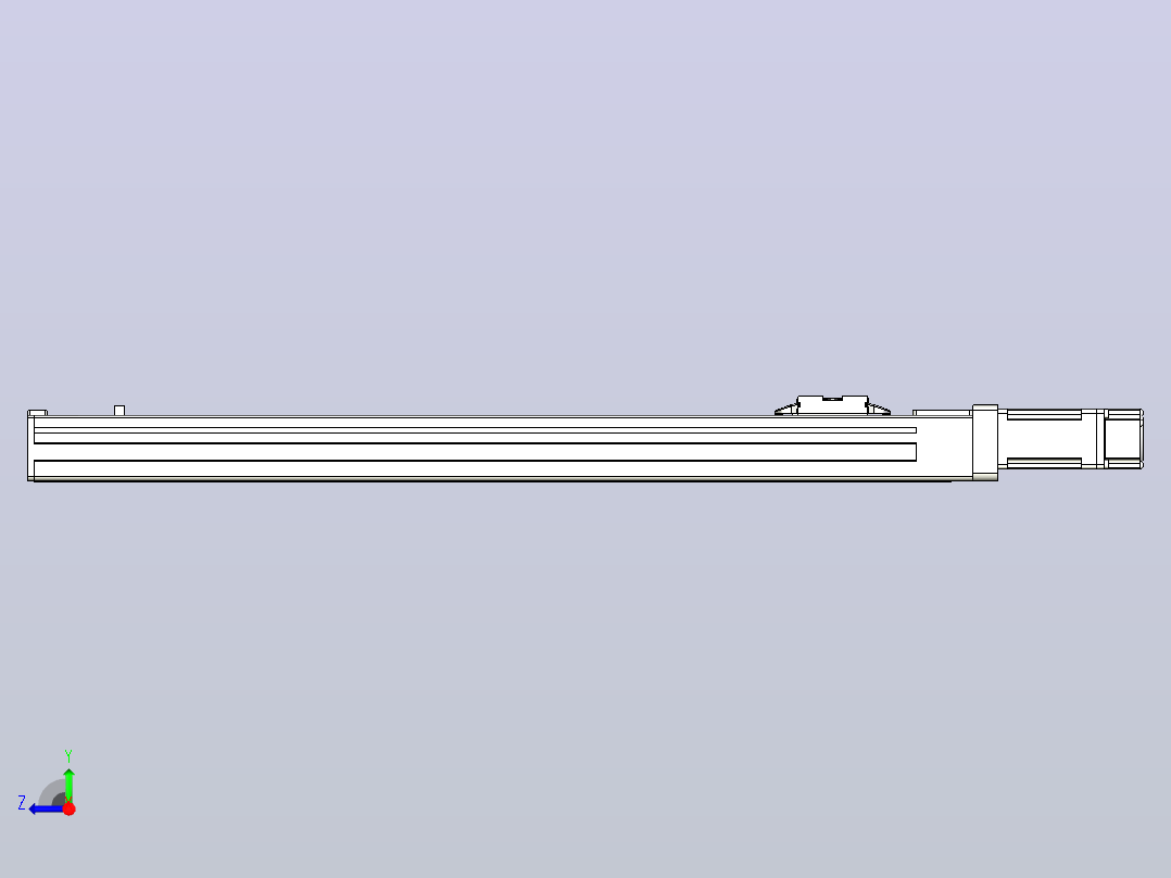 无尘螺杆滑台KCH5M-450-BC-100W-C4右视图