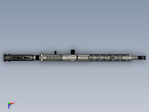 22LR 弹带式轻机枪俯视缩略图