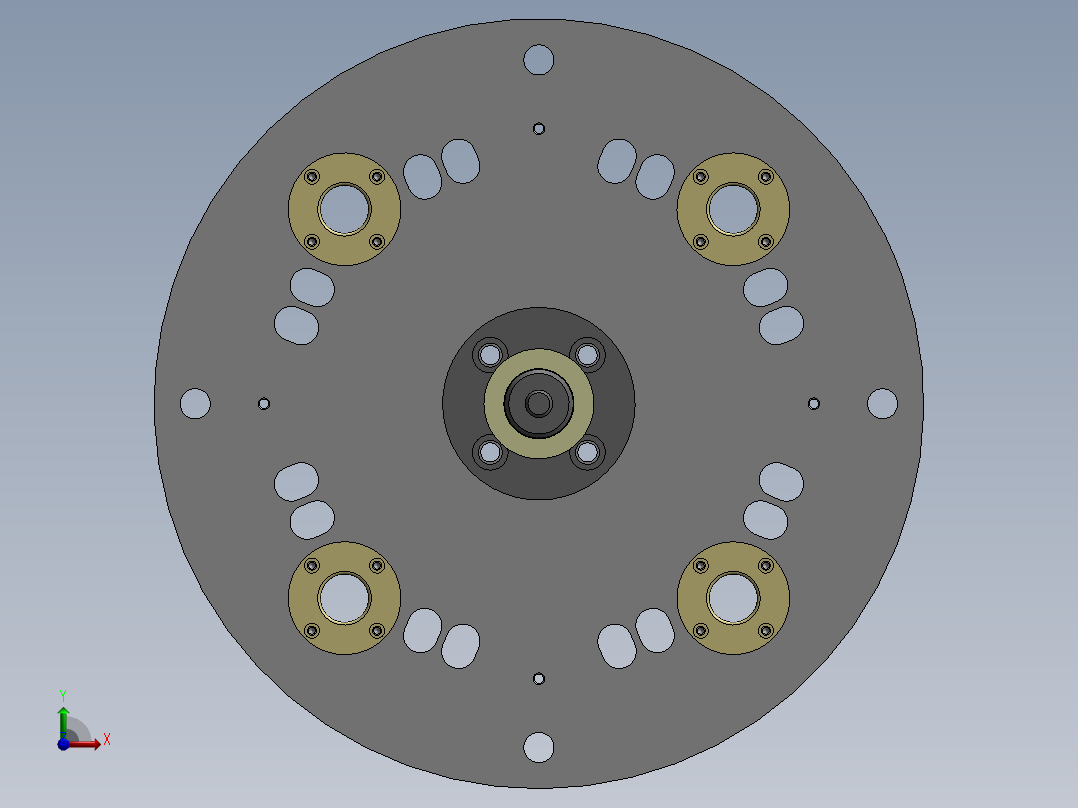 定子铁心组件焊接夹具前视图