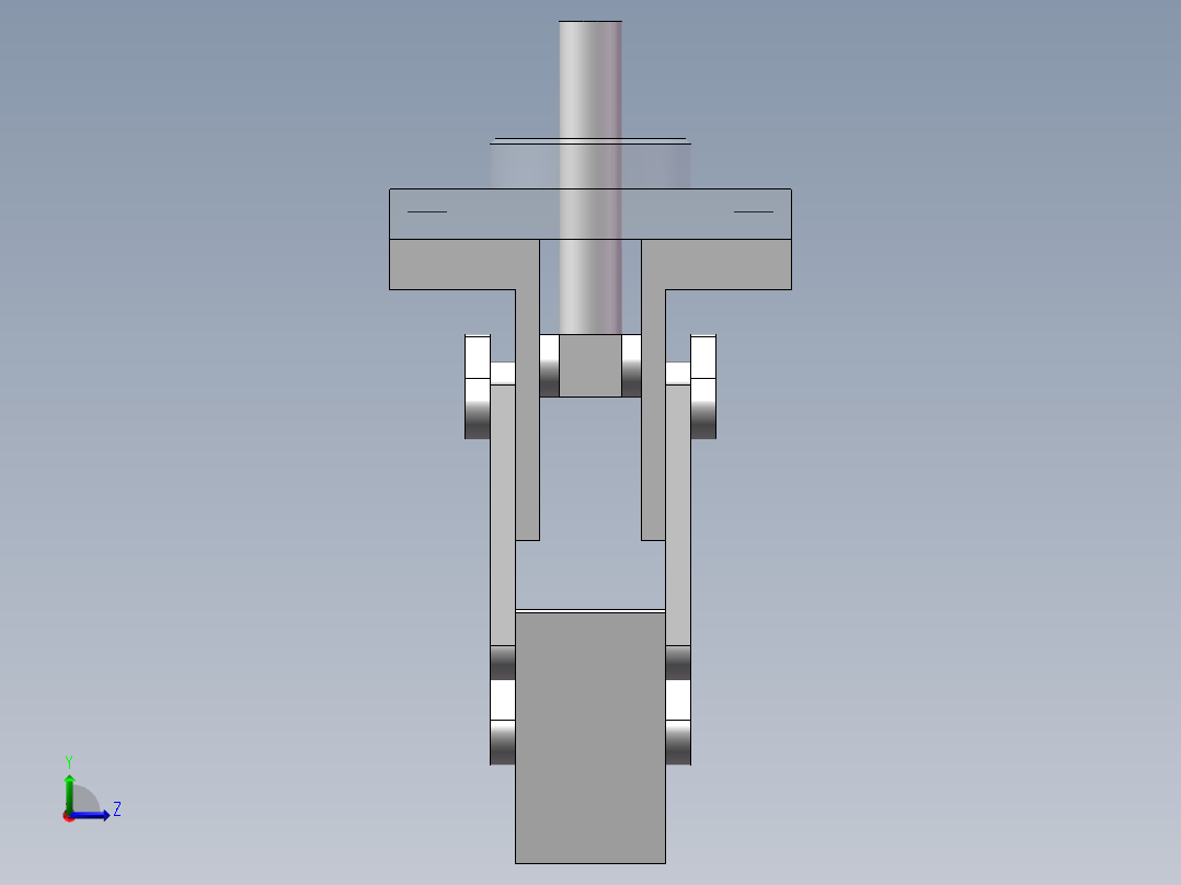 工件夹持机构 sw2020可编辑左视图