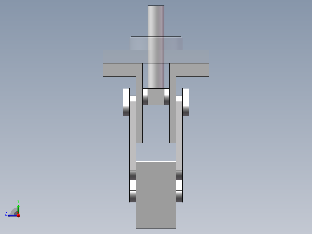 工件夹持机构 sw2020可编辑右视图