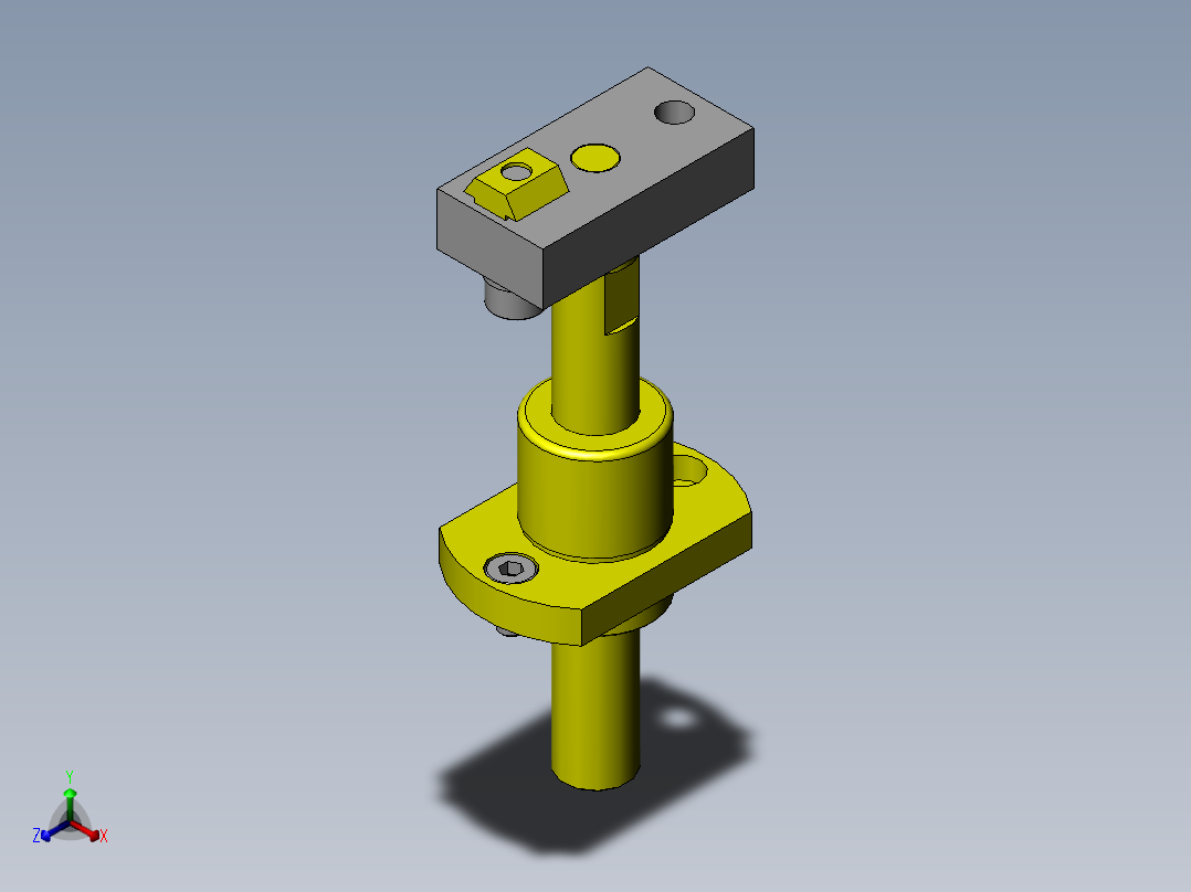圆棒依次进给机构正等轴测图