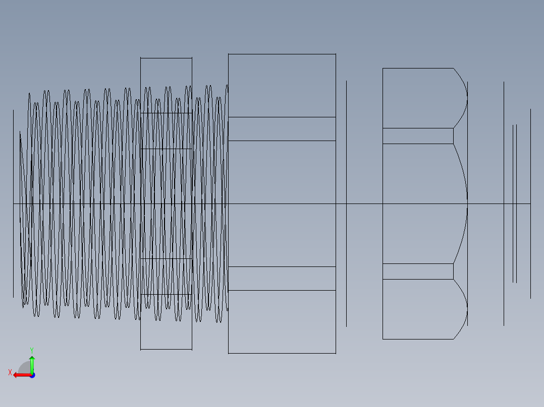 电缆密封圈线夹后视图
