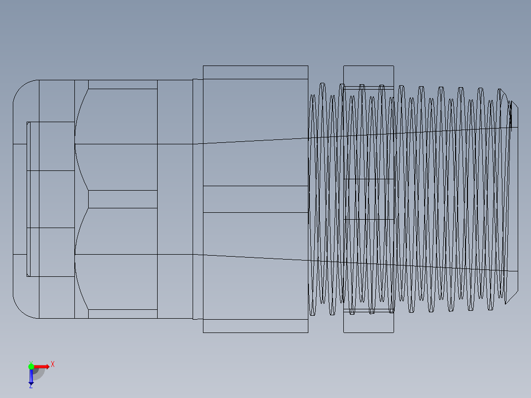 电缆密封圈线夹俯视图