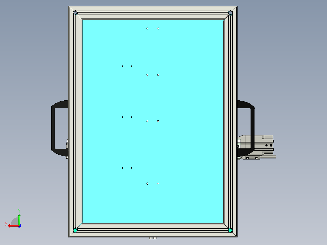 Vision Check Stastion视觉检测设备3D数模图纸 STP格式后视图