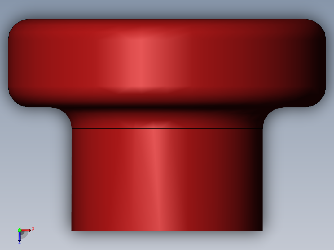 SolidWorks 凸轮机模型俯视图