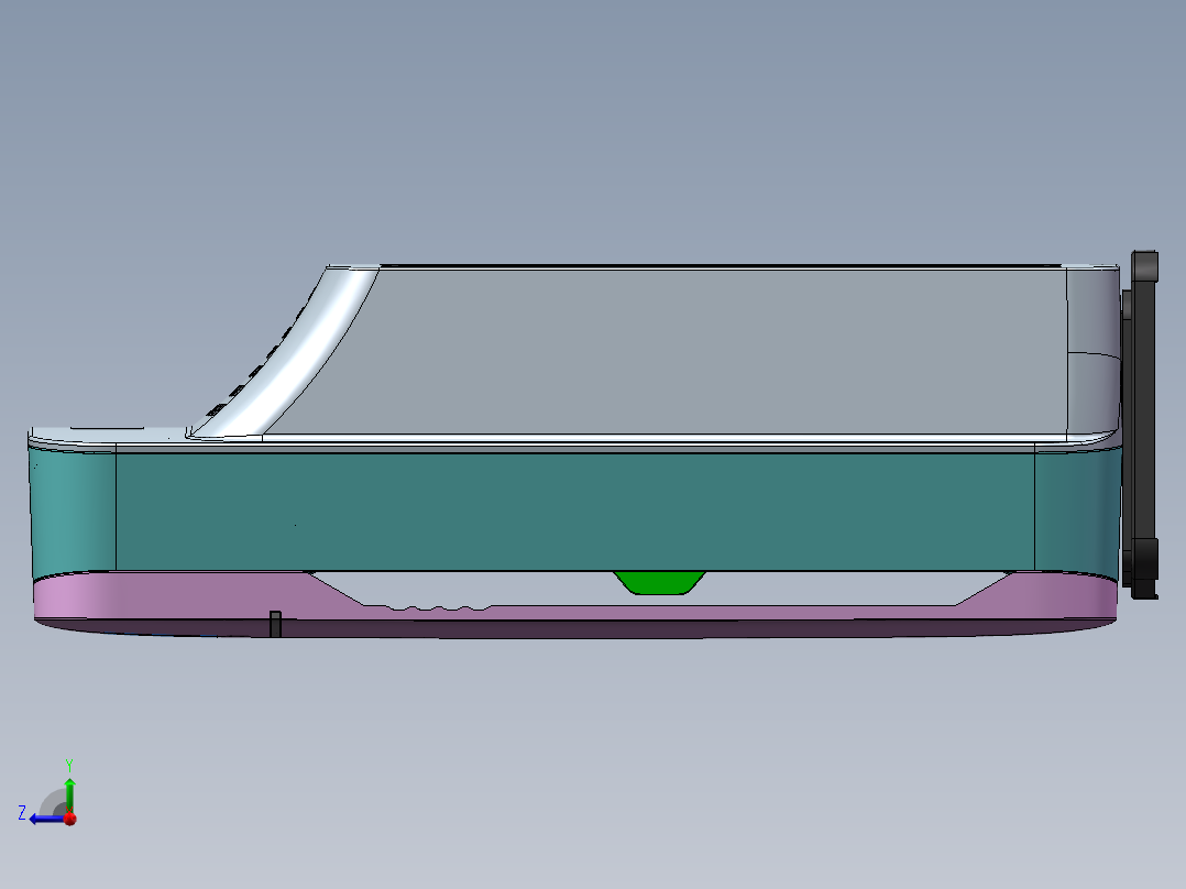 颗粒灰尘过滤器3d图纸 防尘空气净化SW图纸 过滤器滤网设计3d模型右视图