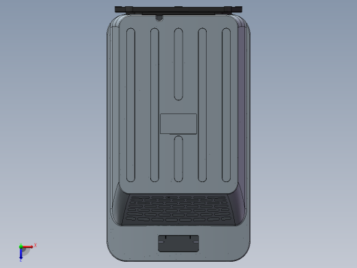 颗粒灰尘过滤器3d图纸 防尘空气净化SW图纸 过滤器滤网设计3d模型俯视缩略图