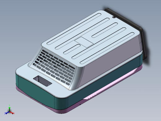 颗粒灰尘过滤器3d图纸 防尘空气净化SW图纸 过滤器滤网设计3d模型正等轴测缩略图