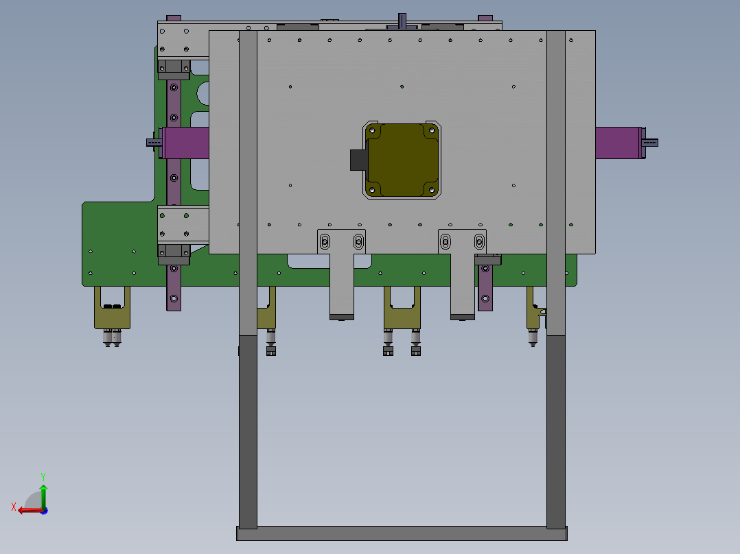凸轮移载机构 3D图 非标自动化机械素材设计3D格式后视图