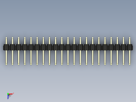 彩色公头100mil（2.54mm）系列-DS1021_black_1x21p_100mil_Type1_rev1.0俯视缩略图