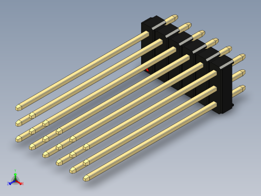 彩色公头100mil（2.54mm）系列-DS1021_black_3x06p_100mil_Type43_rev1.0