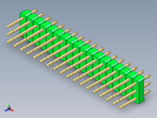 彩色公头100mil（2.54mm）系列-DS1021_green_3x18p_100mil_Type1_rev1.0