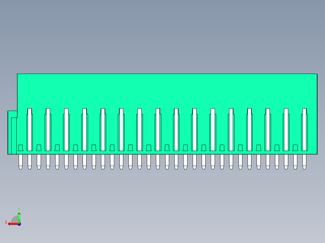 DEGSON 2EDG 系列 5.0mm 可插拔接线端子组-2EDGVTC-5.0-32P-14-00AH后视图