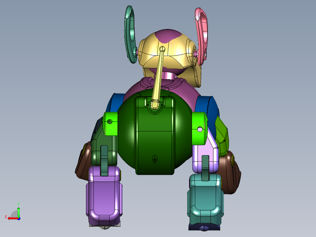 遥控机器儿童玩具狗后视图