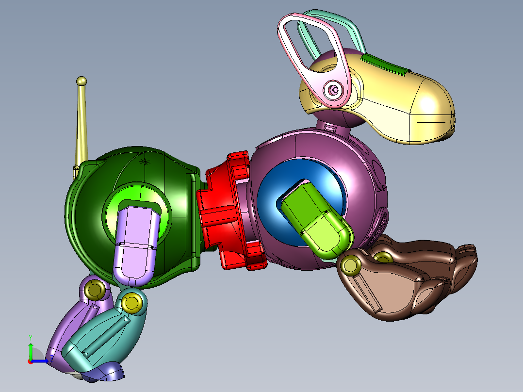 遥控机器儿童玩具狗左视图