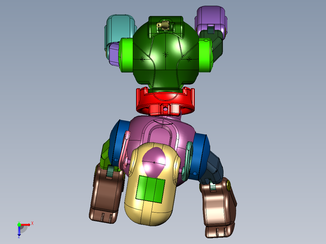 遥控机器儿童玩具狗俯视图