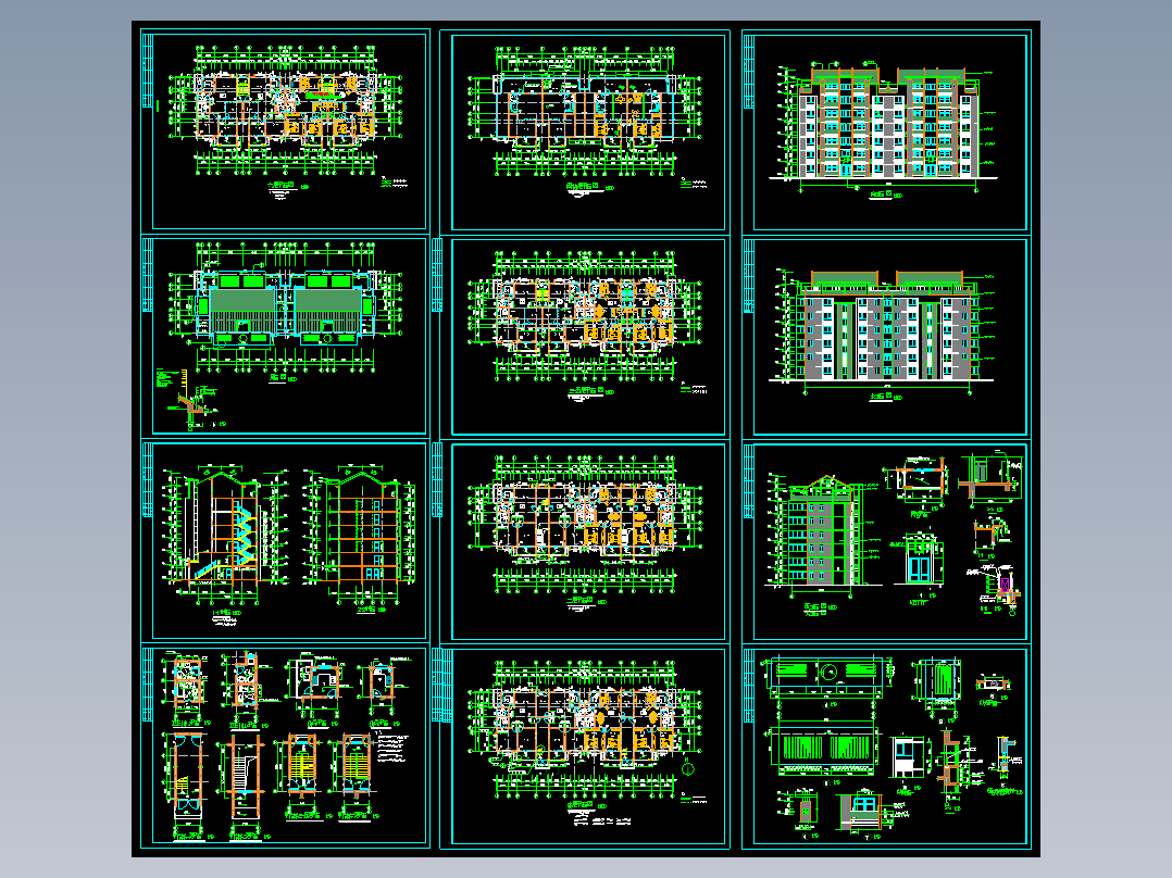 某框架结构多层住宅楼设计cad全套建筑施工图（甲级院设计）