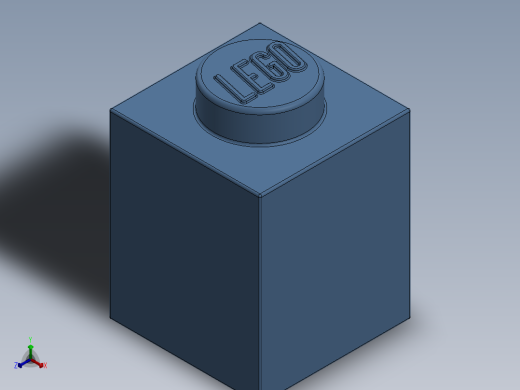 乐高套装 4421基本积木-4179830 - 3005 Medium Blue Brick 1 x 1.SLDPRT