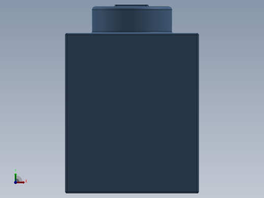 乐高套装 4421基本积木-4179830 - 3005 Medium Blue Brick 1 x 1.SLDPRT前视缩略图