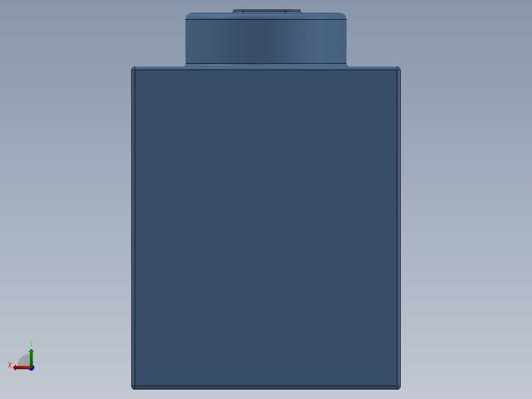 乐高套装 4421基本积木-4179830 - 3005 Medium Blue Brick 1 x 1.SLDPRT后视图