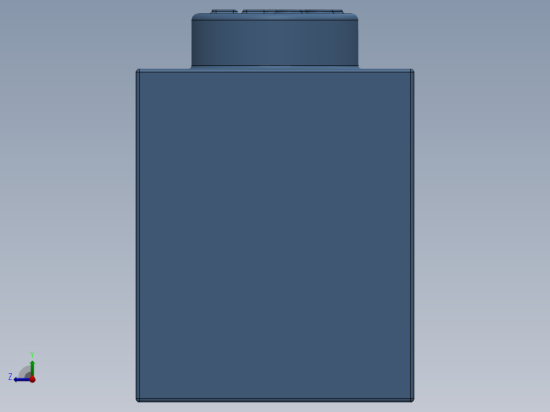 乐高套装 4421基本积木-4179830 - 3005 Medium Blue Brick 1 x 1.SLDPRT右视图