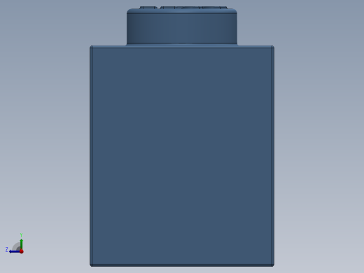 乐高套装 4421基本积木-4179830 - 3005 Medium Blue Brick 1 x 1.SLDPRT右视缩略图