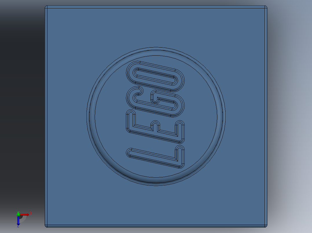 乐高套装 4421基本积木-4179830 - 3005 Medium Blue Brick 1 x 1.SLDPRT俯视图