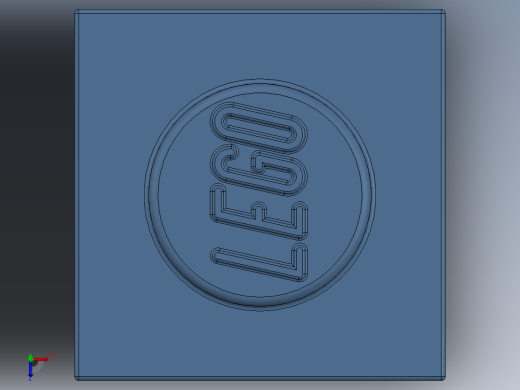 乐高套装 4421基本积木-4179830 - 3005 Medium Blue Brick 1 x 1.SLDPRT俯视缩略图