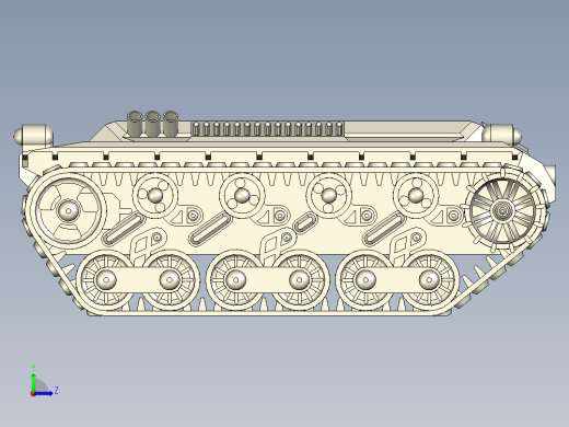 游戏用坦克底盘左视缩略图