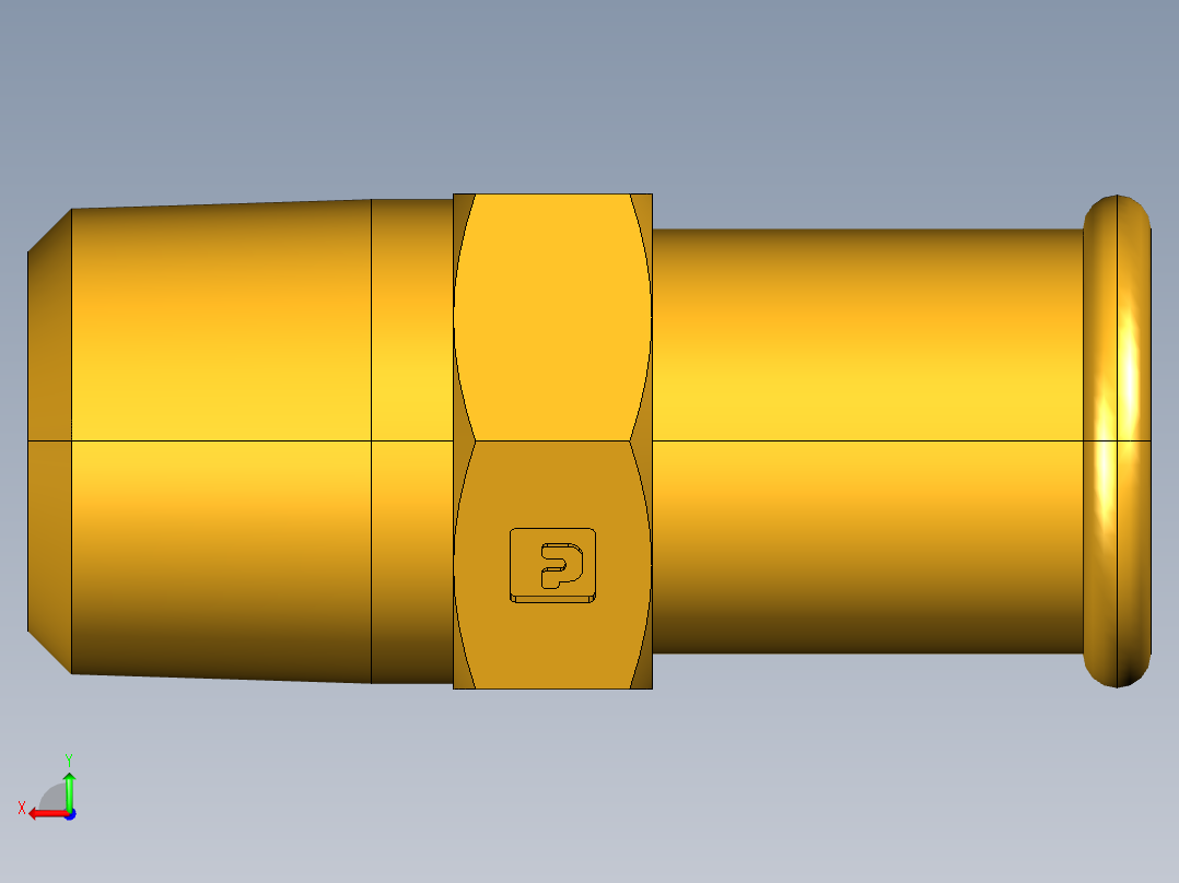 倒齿式工业管接头Beaded Hose Barb to male pipe 68HB-12-8后视图