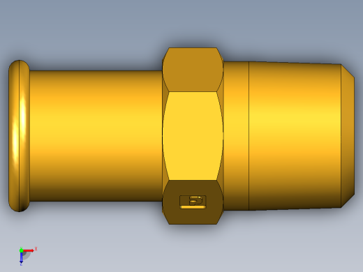 倒齿式工业管接头Beaded Hose Barb to male pipe 68HB-12-8俯视缩略图
