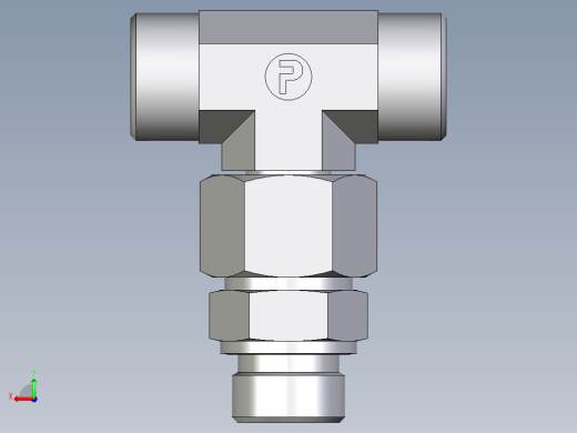 卡套式工业通用硬管接头EO_Assembled_adjustable_standpipe_branch_tee_EVT20SROMD71后视缩略图