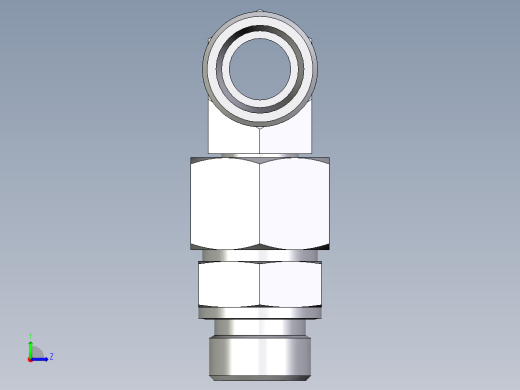 卡套式工业通用硬管接头EO_Assembled_adjustable_standpipe_branch_tee_EVT20SROMD71左视缩略图