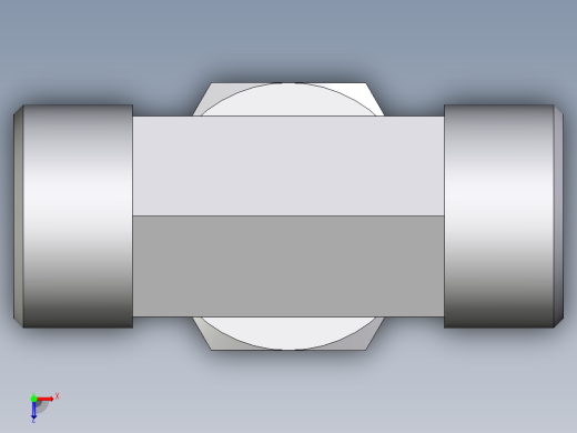 卡套式工业通用硬管接头EO_Assembled_adjustable_standpipe_branch_tee_EVT20SROMD71俯视缩略图