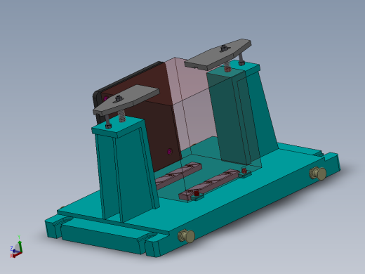 JX404-2108发动机机体钻排气侧面孔夹具设计【三维】