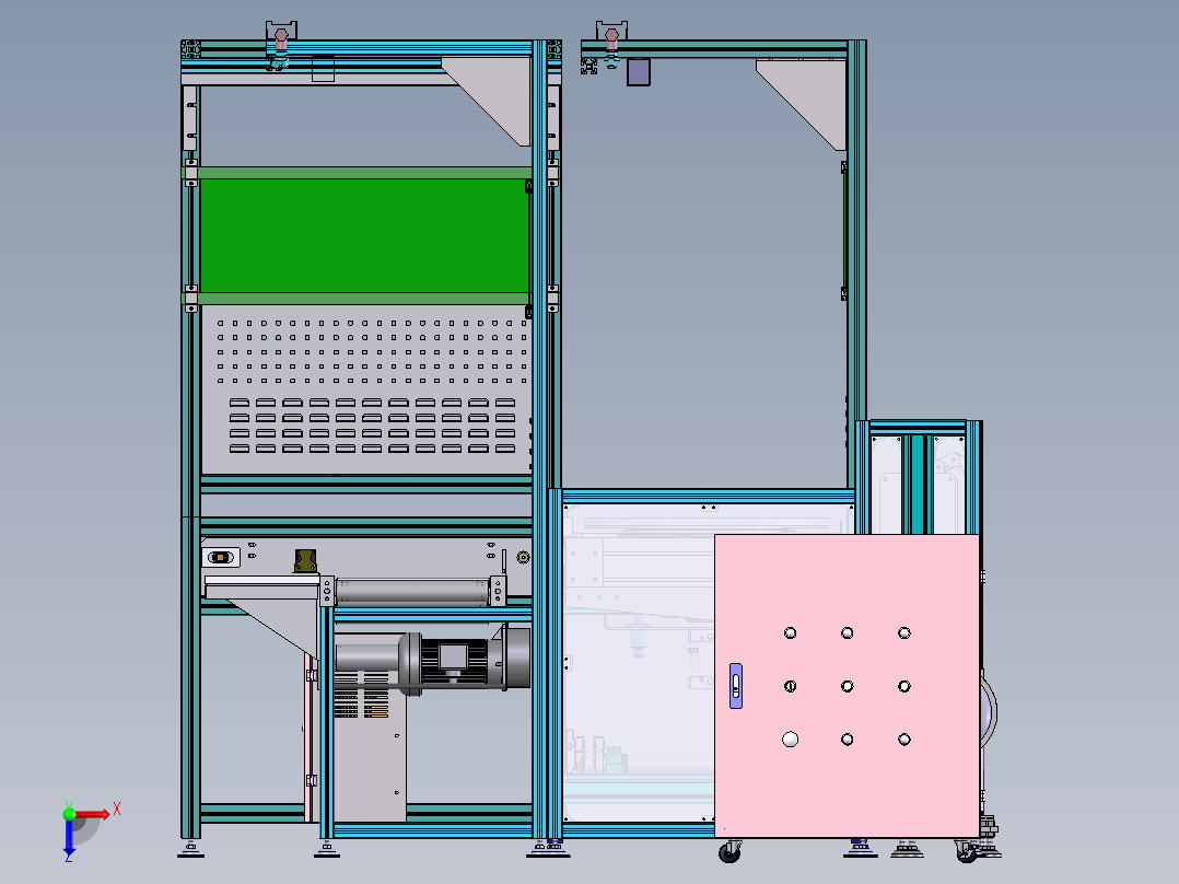 车位锁倍速链组装流水线俯视图