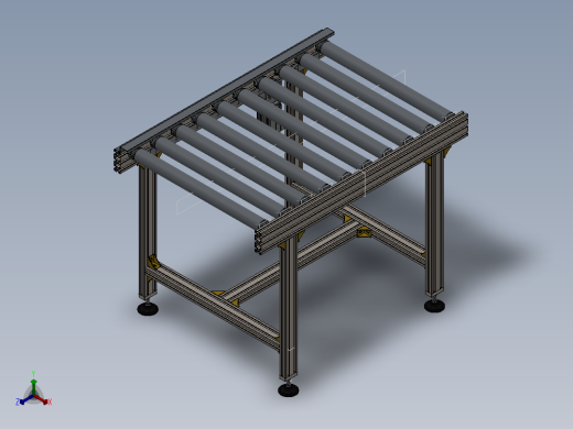 链式自动流水线机构正等轴测缩略图