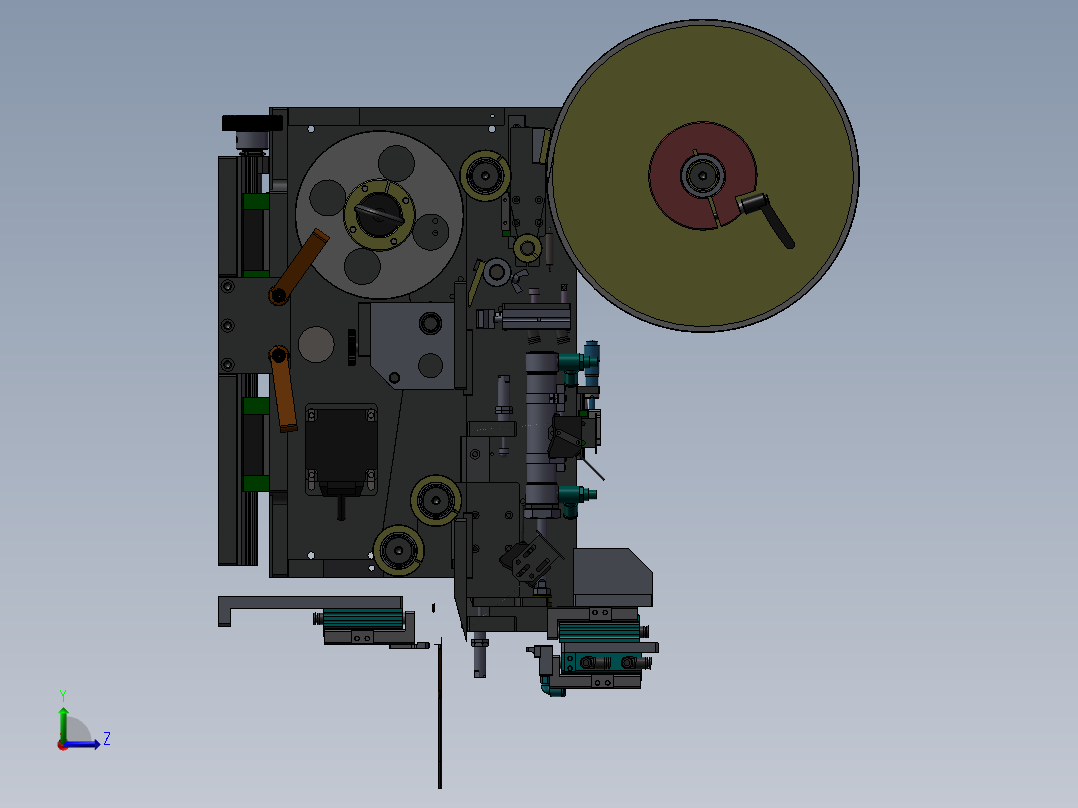 贴胶机器左视图