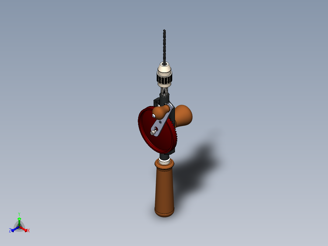 手摇钻正等轴测图