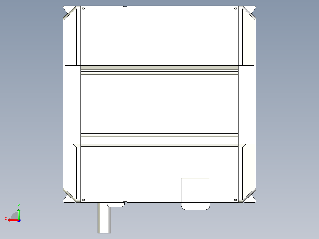 基恩士KV-3000_1000_kc图纸模型后视图