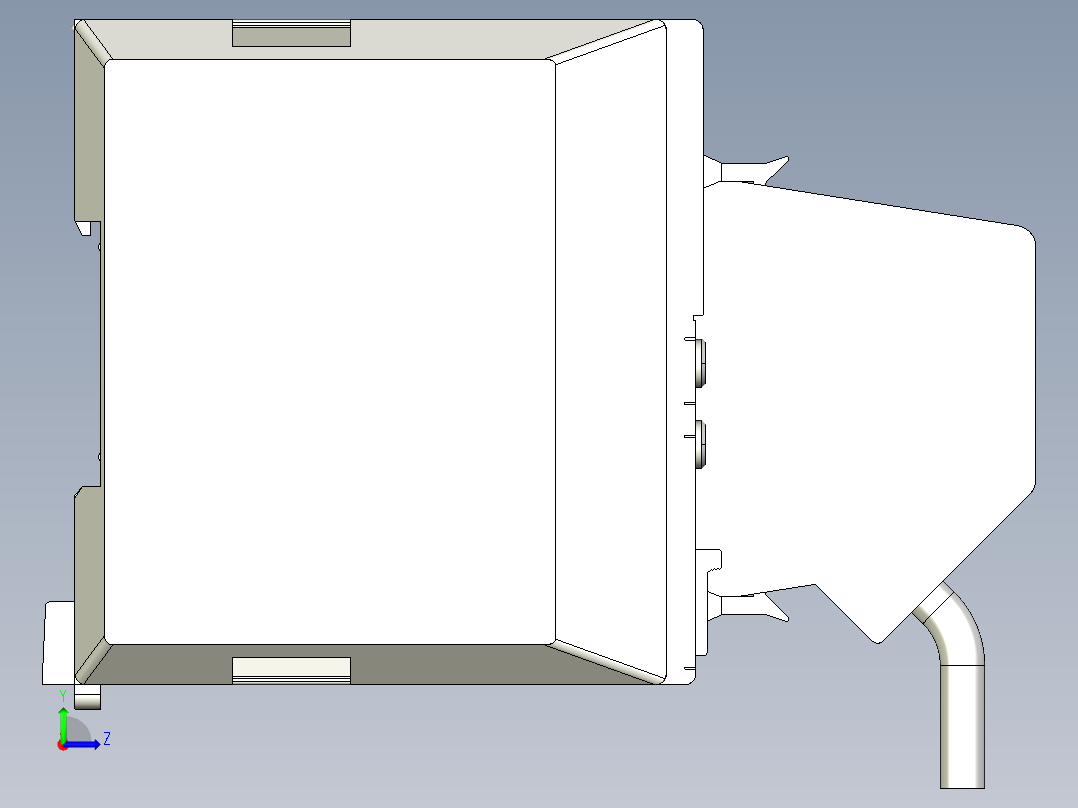 基恩士KV-3000_1000_kc图纸模型左视图