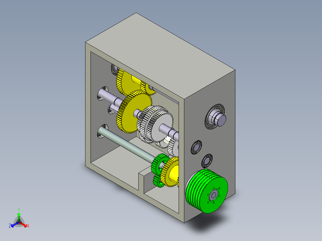 机床变速箱5主视图
