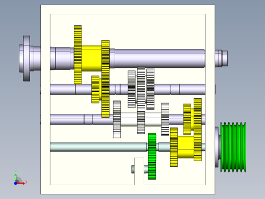 机床变速箱5前视缩略图